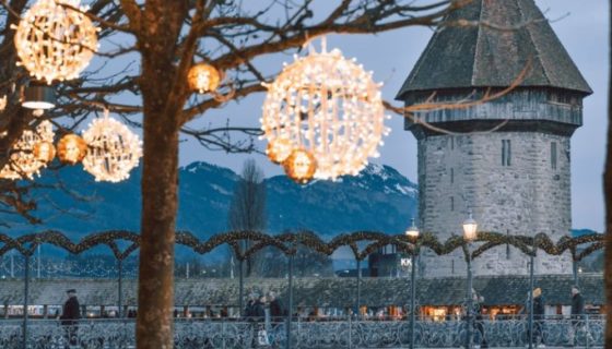 Kapellbrücke und Wasserturm - Luzern im Advent